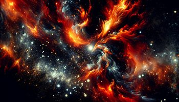 Cosmic Flames: A Stunning Ultra, space, galaxy, nebula, Stars, cosmic HD wallpaper