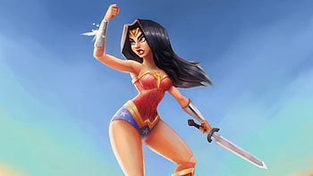 Wonder Woman Minimalism Artwork, wonder-woman, artwork, minimalism, artist, digital-art HD wallpaper