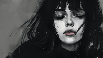 Mystic Melancholy, woman, sad, emo, portrait HD wallpaper