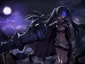 Black Rock Shooter, black, shooter, anime, cute, girl, rock HD wallpaper