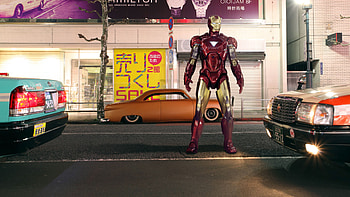 Iron Man Standing On Street , iron-man, superheroes, artist, artwork, digital-art, behance HD wallpaper