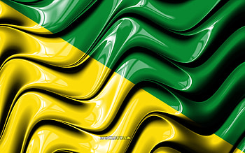 Buenaventura Flag, , Cities of Colombia, South America, Day of Buenaventura, Flag of Buenaventura, 3D art, Buenaventura, colombian cities, Buenaventura 3D flag, Colombia HD wallpaper