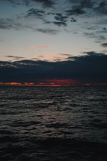 Nature, Sunset, Sea, Clouds, Horizon HD phone wallpaper