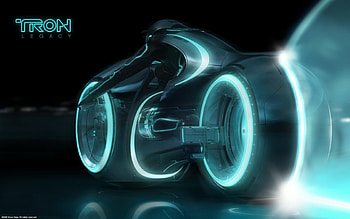 Tron Legacy, light cycle, movie still, tron, vehicle HD wallpaper