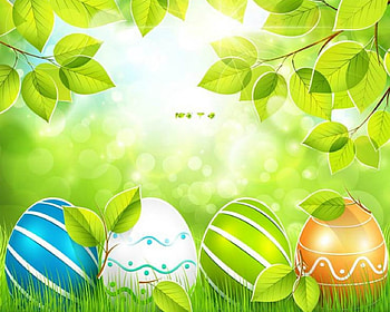 Easter Eggs, leaves, Easter, eggs, green HD wallpaper