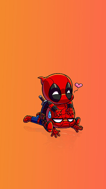 Spider man deadpool, deadpool-kids, deadpool-, Spider-man, friendship, marvel, spider-kids, marvel-comic, spiderman- HD phone wallpaper