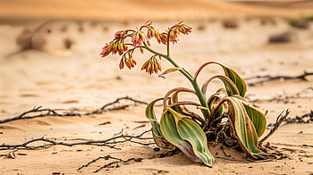 Desert Bloom: A Stunning Ultra of Resilience, desert plant, sand, succulent, nature HD wallpaper