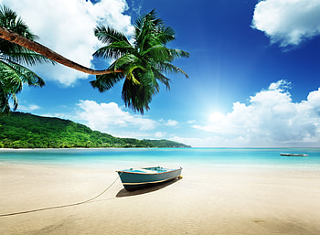 Boat Clear Sky Clouds Sea , boat, nature, clouds, sea, sky HD wallpaper
