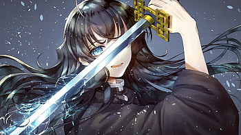 Blue Eyes Muichiro Tokito With Sword Demon Slayer Kimetsu no Yaiba HD wallpaper