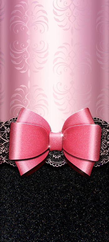 Pink Ribbon, petal, shining, dark, metal, luxury HD phone wallpaper