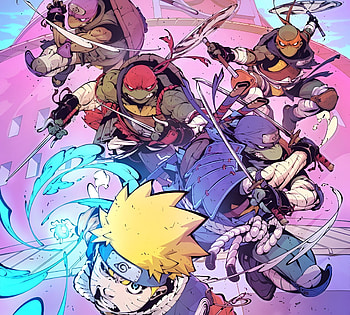 Teenage Mutant Ninja Turtles X Naruto, Anime, Teenage Mutant Ninja Turtles, Naruto, Naruto Uzumaki, TV Show HD wallpaper