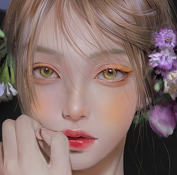 Girl, asian, art, fantasy, flower, gorgeous, face, zinut, frumusete, superb, pink HD wallpaper