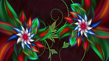 Preview 3d, abstract, fractal, flowers HD wallpaper