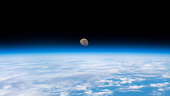 View Of Moon From The Iss Nasa, moon, sky, nature HD wallpaper