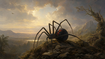 Black Widow at Dusk —, Black Widow (spider) HD wallpaper
