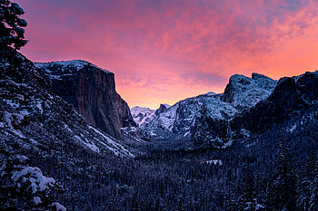 Yosemite Golden Hour Above Body Of Water , yosemite, nature HD wallpaper