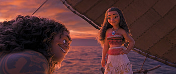Maui And Moana, moana, movies, 2016-movies, animated-movies HD wallpaper