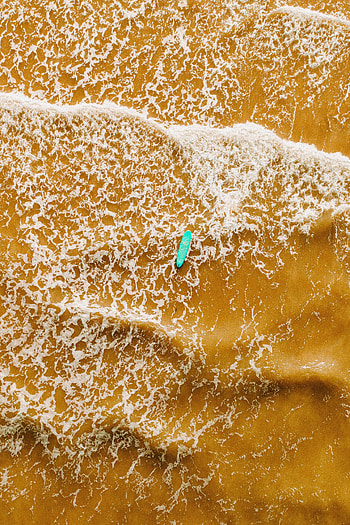 Sports, Waves, Serfing, View From Above, Surfboard HD phone wallpaper