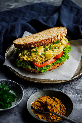 Oyster mushroom curry salad, Sandwiches HD phone wallpaper