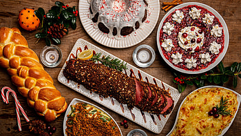 Food, pie, fruits, meal HD wallpaper