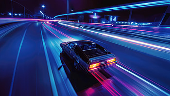 Retrowave Night, retrowave, delorean, cars, artist, artwork, digital-art HD wallpaper