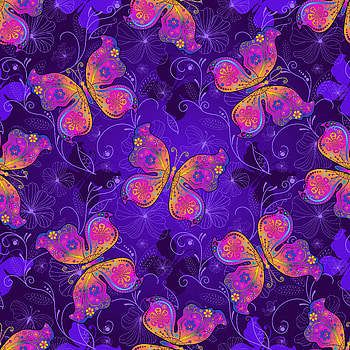 Butterflies, digital artwork, gradient HD phone wallpaper