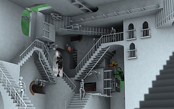 3D House, fantasy house, virtual house, cyber house HD wallpaper