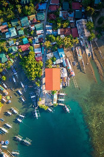 Cities, City, View From Above, Coast, Roof, Roofs HD phone wallpaper