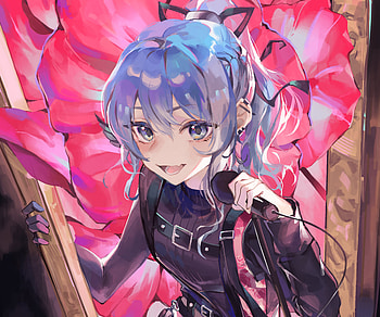 Hoshimachi Suisei, hololive, Hoshimachi Suisei, Anime, Virtual Youtuber HD wallpaper