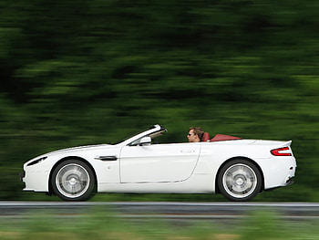 Aston Martin, Cars, Asphalt, Side View, Speed, 2008, V8, Vantage HD wallpaper