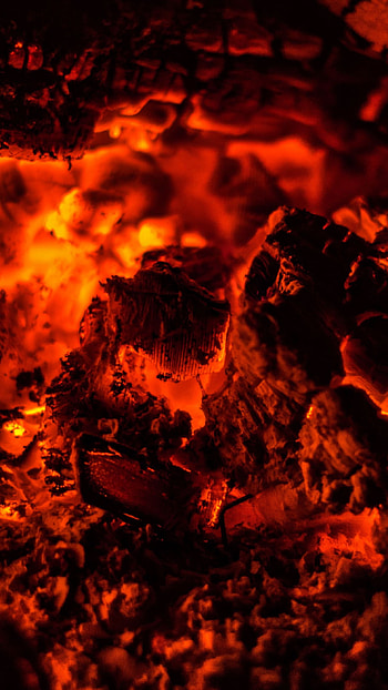 Burning Red Coal, coal, red, burning, fire HD phone wallpaper