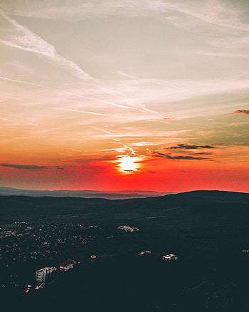 Cities, Sunset, View From Above, Hungary, Budapest HD phone wallpaper