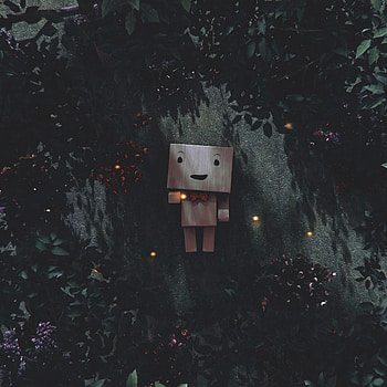 Leaves, Miscellanea, Miscellaneous, Branches, Danbo, Cardboard Robot HD phone wallpaper