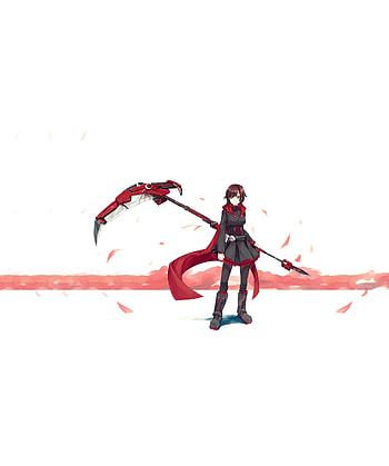 Minimal, anime girl, RWBY, Ruby Rose HD phone wallpaper