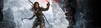 Tomb Raider dual screen , Lara Croft, Game art HD wallpaper
