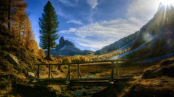 Landscape, sky, grass, nature HD wallpaper