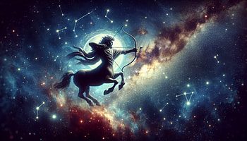 Sagittarius Astrological Ultra, Sagittarius (Astrology), centaur, constellation, galaxy HD wallpaper