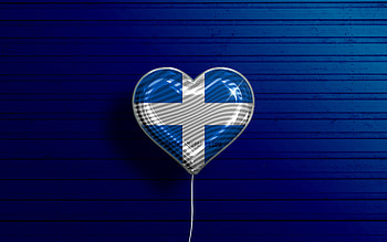 I Love Zwolle, , realistic balloons, blue wooden background, Day of Zwolle, dutch cities, flag of Zwolle, Netherlands, balloon with flag, Zwolle flag, Zwolle HD wallpaper