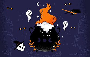 :D, night, halloween, ghost, fantasy, vexels, vector, pot, dark HD wallpaper