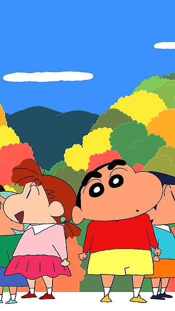 Shinchan Family, Colorful, Nature HD phone wallpaper