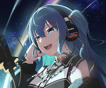 Hoshimachi Suisei, hololive, Hoshimachi Suisei, Anime, Virtual Youtuber HD wallpaper