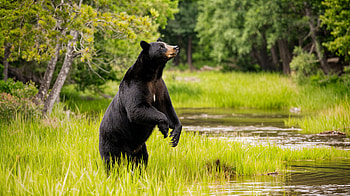 Majestic Black Bear in Ultra, black bear, bear, Wildlife, nature, forest HD wallpaper