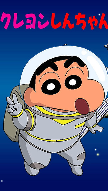 Shinchan And Doraemon, Astronaut Shinchan, astronaut, shinchan HD phone wallpaper