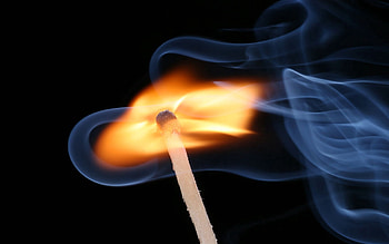 Fire, Smoke, Macro, Flame, Match HD wallpaper