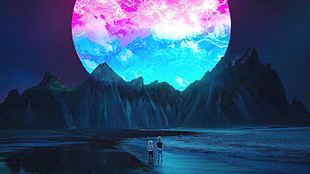 Purple Supernova, artist, artwork, digital-art HD wallpaper
