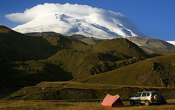 Auto, Nature, Mountains, Tent, Niva Chevrolet HD wallpaper
