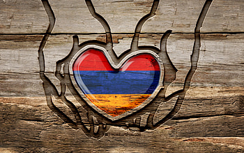 I love Armenia, , wooden carving hands, Day of Armenia, Armenian flag, Flag of Armenia, Take care Armenia, creative, Armenia flag, Armenia flag in hand, wood carving, Asian countries, Armenia HD wallpaper