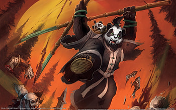 Pandaria, game, kung fu, warcraft, panda HD wallpaper