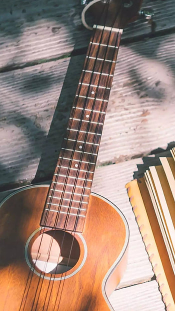 Aesthetic ukulele bliss, Bookish inspiration, serenade, Creative HD phone wallpaper