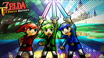 Triforce Heroes, Gaming adventure, Three heroes unite, Legendary power HD wallpaper